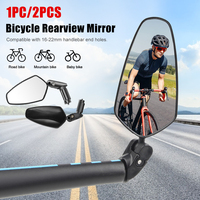 1/2PCS Rotatable Bicycle Rearview Mirror Acrylic Lens Mirror 16-22mm MTB Handlebar End Plug Side View Mirror Bike Accessories