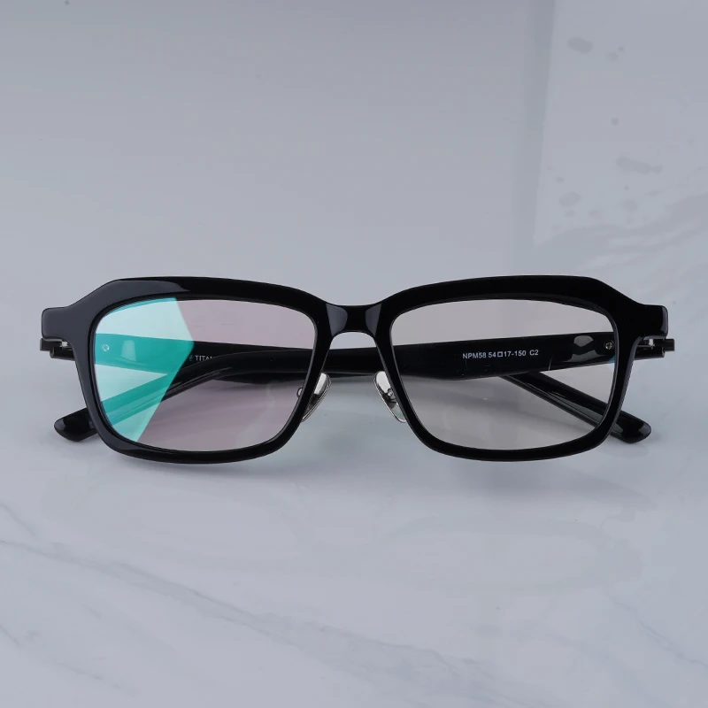 النمط الياباني خلات مربع إطارات النظارات للرجال غطاء الوجه مع الحاجب إطار نظارات رجال الأعمال النظارات NPM-58