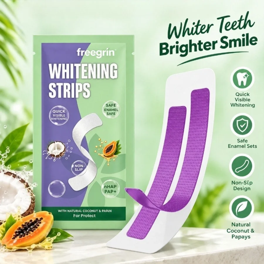 [PAP+] 8 Pairs Teeth Whitening Strips, Whitener Strips Effective Teeth Whitener, Helps Remove Coffee/Soda/Wine Stain (16 Strips)