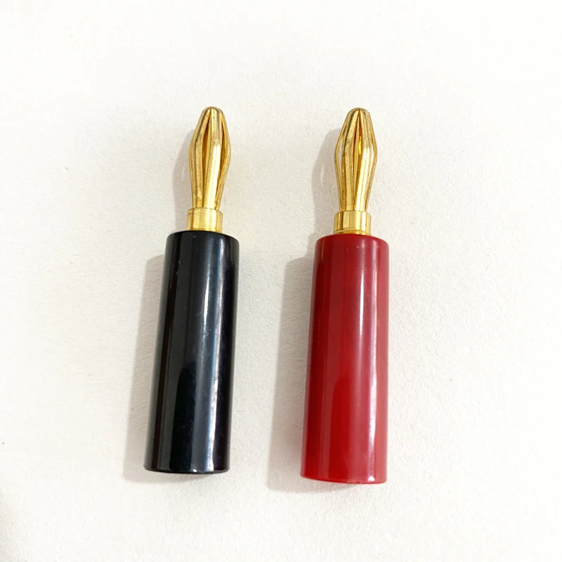 2 Stück 4mm 90 ° /180 ° Bananenstecker mit weichem Kunststoffgehäuse, rot und schwarz, geeignet für Multimeter, Audio- und Videolautsprecher – Detail 12