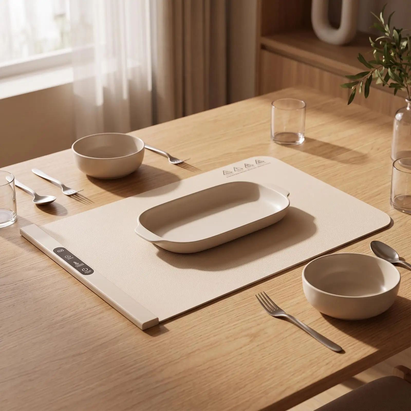 Space-Saving Electric Food Warming Board | Quick Heating Wire Construction, Compact Low-Profile Design, Silicone Warming Mat,