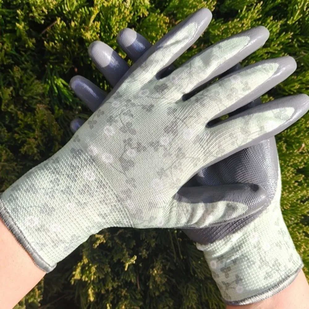 Floral Pattern Gardening Gloves Comfortable Breathable Work Gloves Anti Prickling Multi-purpose Protective Mittens
