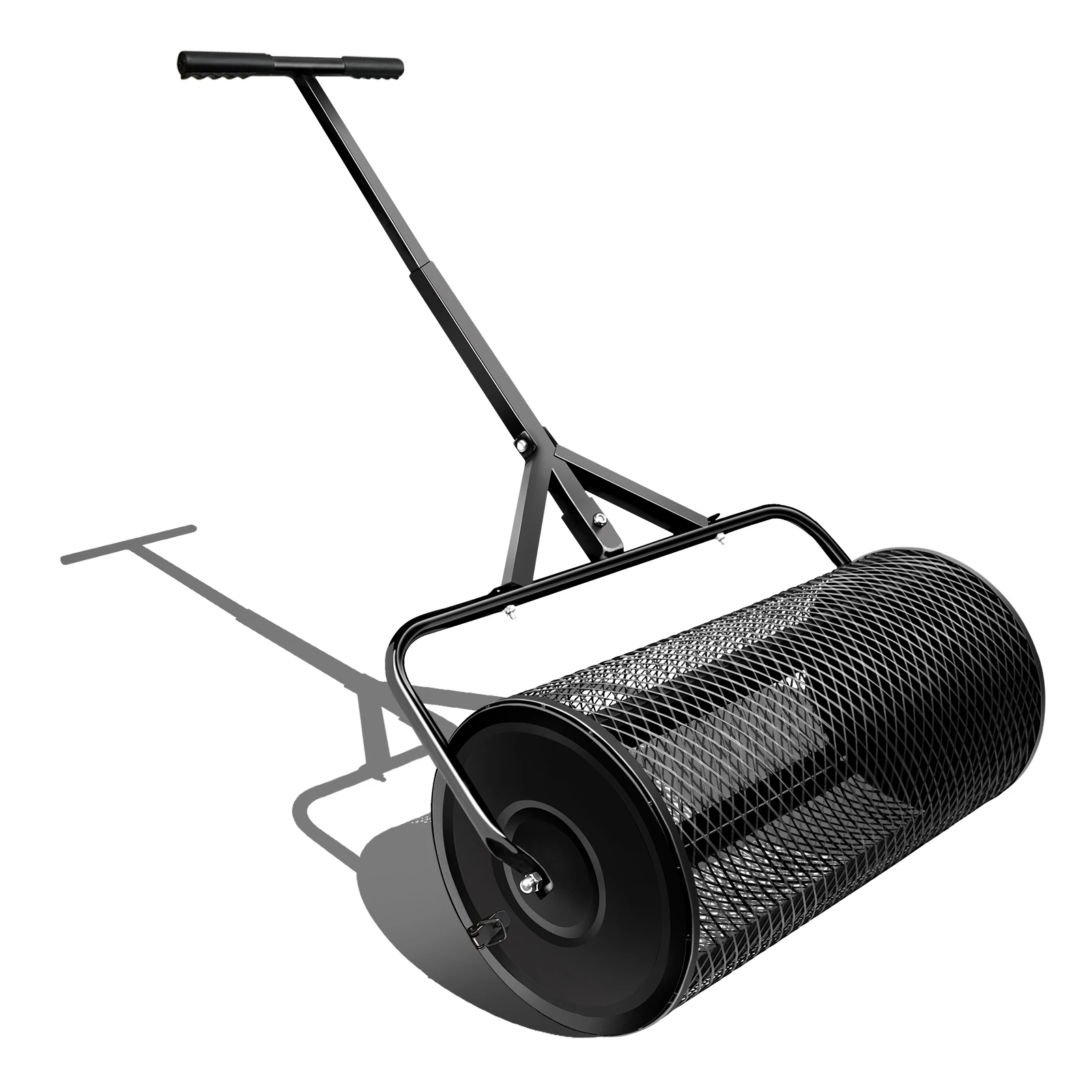 Spreader Roller Peat Moss Spreader For Planting, Seeding, Durable Lightweight Metal Mesh Spreader For Lawn