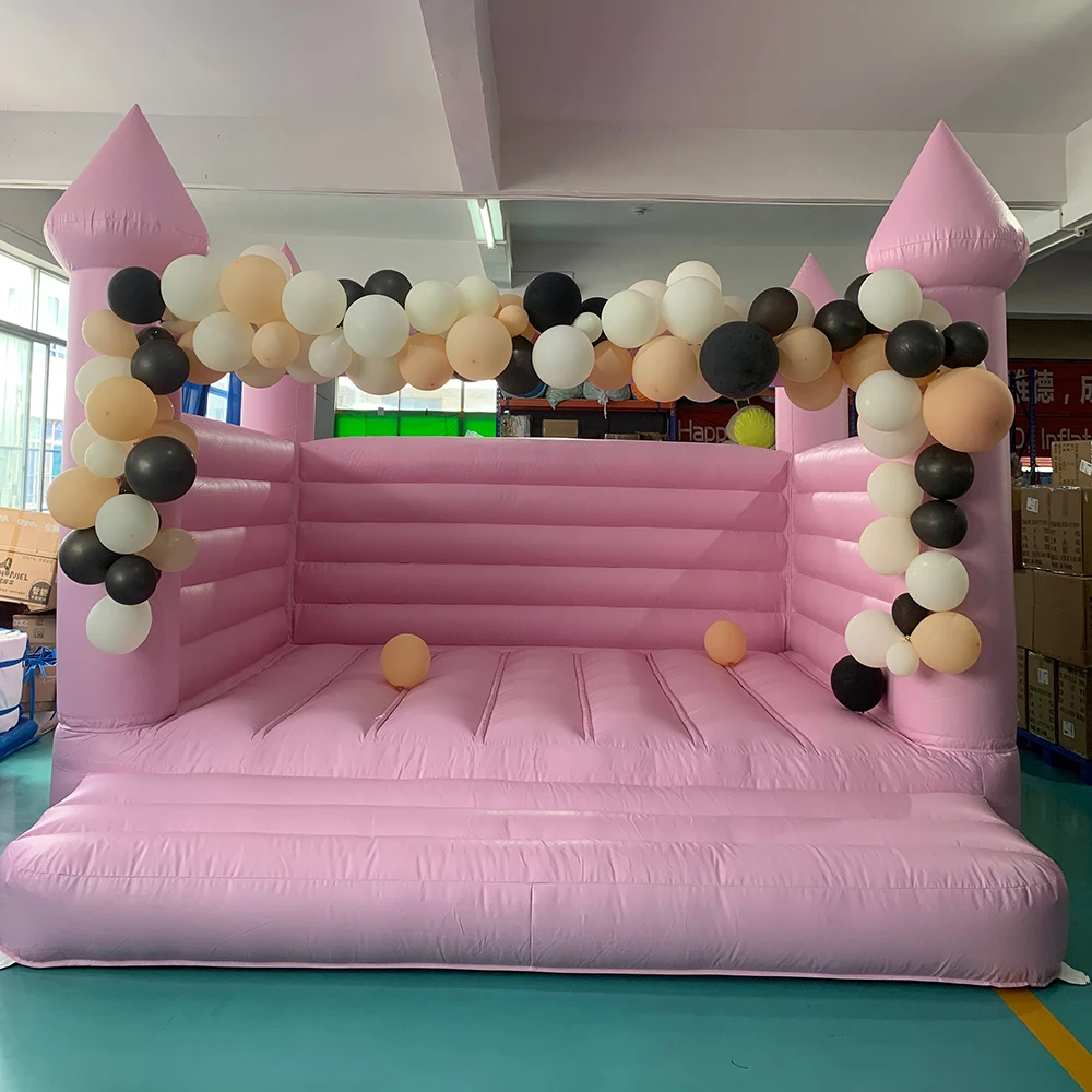 Commercial PVC Tarpaulin 100% Bounce House 4*4*2.7M Inflatable Jumping Castle Wedding Bouncy House With Blower Party Kids toys