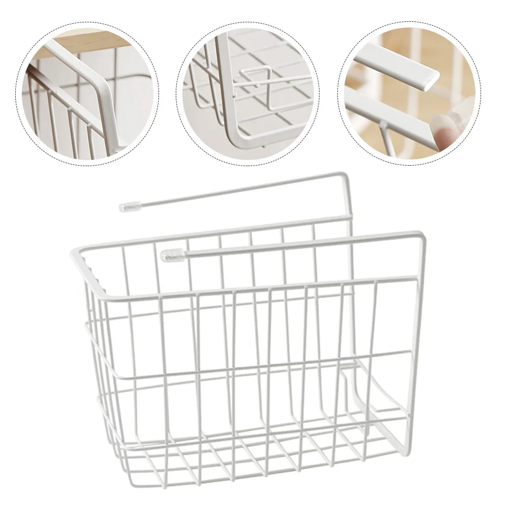 

1pc Iron Storage Shelf Durable Kitchen Rack Grid Design Bathroom Sink Rack Punch-Free Wall-Hanging Basket Household Organizer