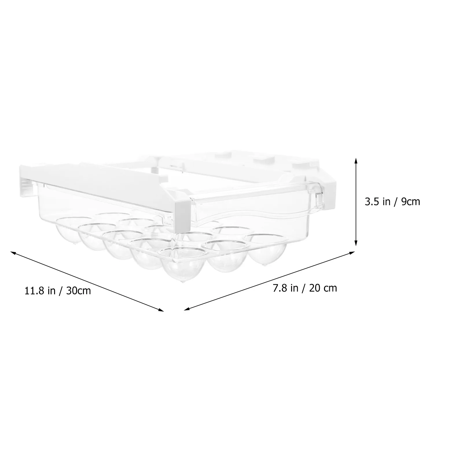 1Pcs Drawer Type Egg Holder for Fridge Multi-Compartment Egg Storage Rack with Groove Design ABS Pet Material Space Saving