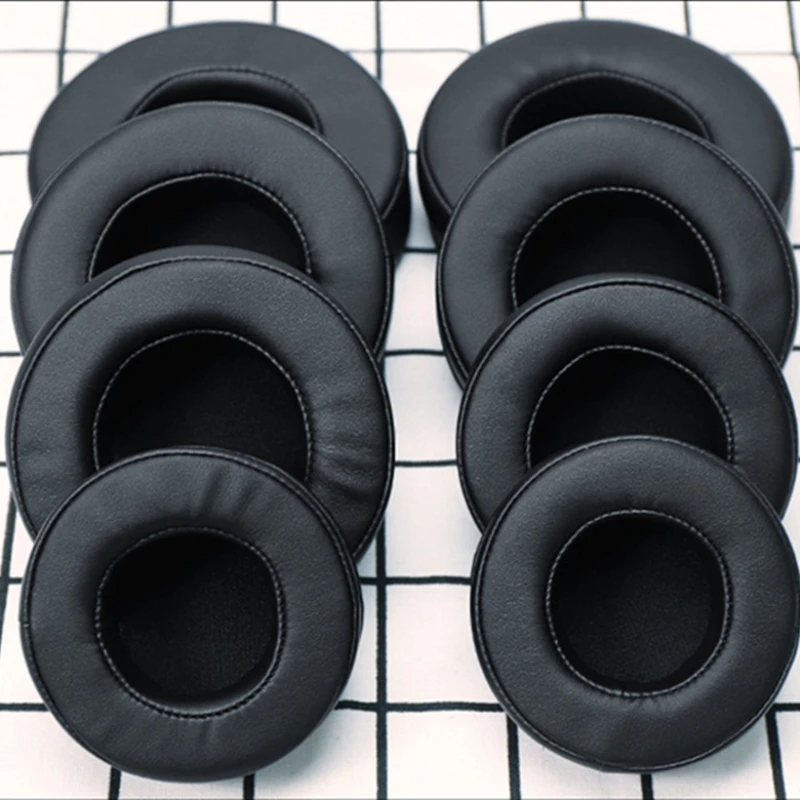 Almohadillas redondas de repuesto para auriculares, almohadillas para los oídos, 60MM, 65MM, 70MM, 75MM, 80MM, 85MM, 90MM, 95MM, 100MM, 105MM, 110MM, 1 par