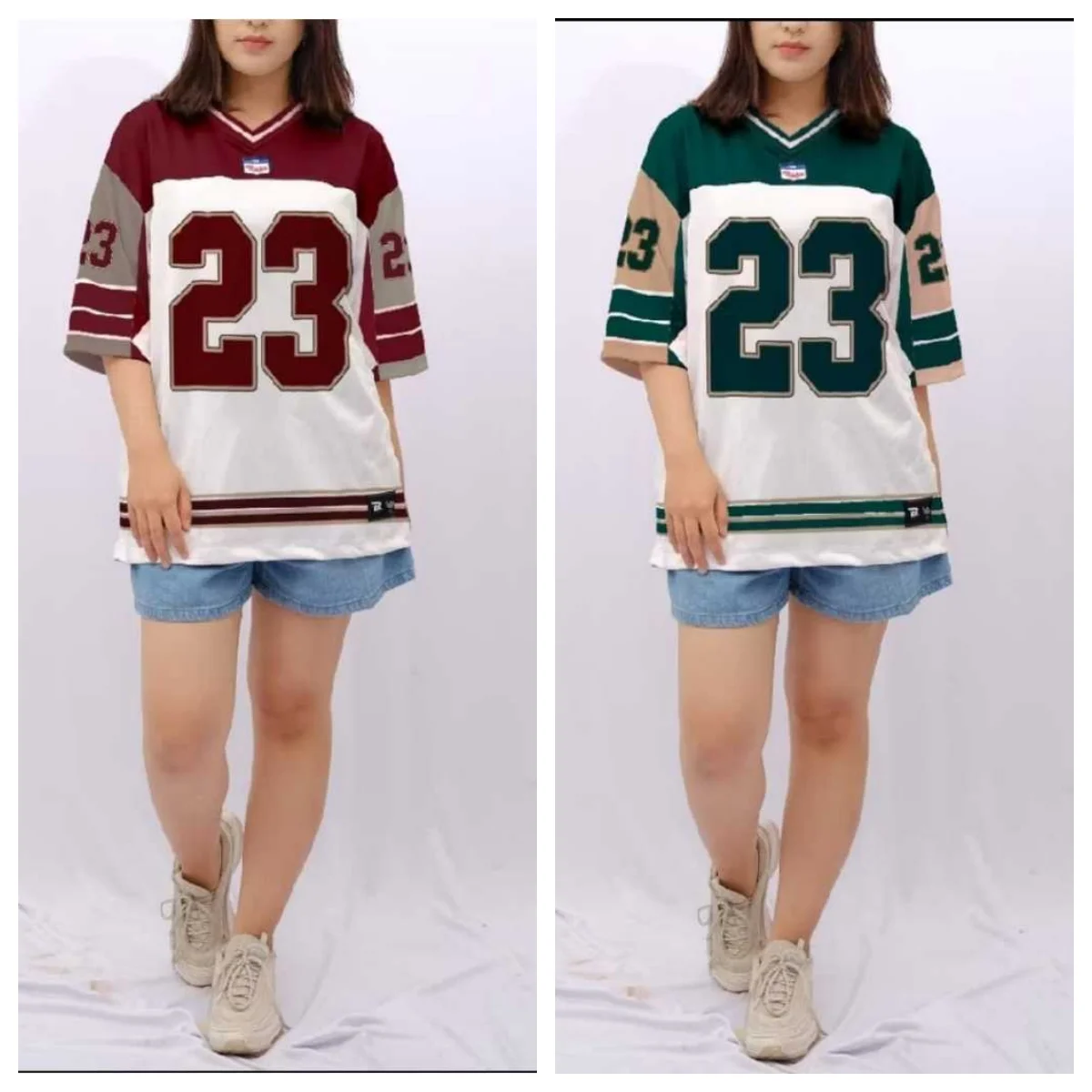 

Jersey Vintage Digital 23 Printed Rugby Baseball Jacket Korean Jacket Short Sleeve Children's Teen Same Sports Short Sleeve