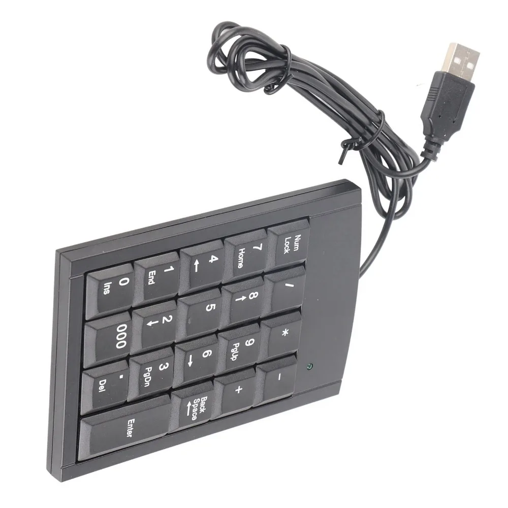 

Black 19 Key USB Numeric Keypad Plug and Play Mini Size Numeric Keypad Portable Number Pad Data Entry