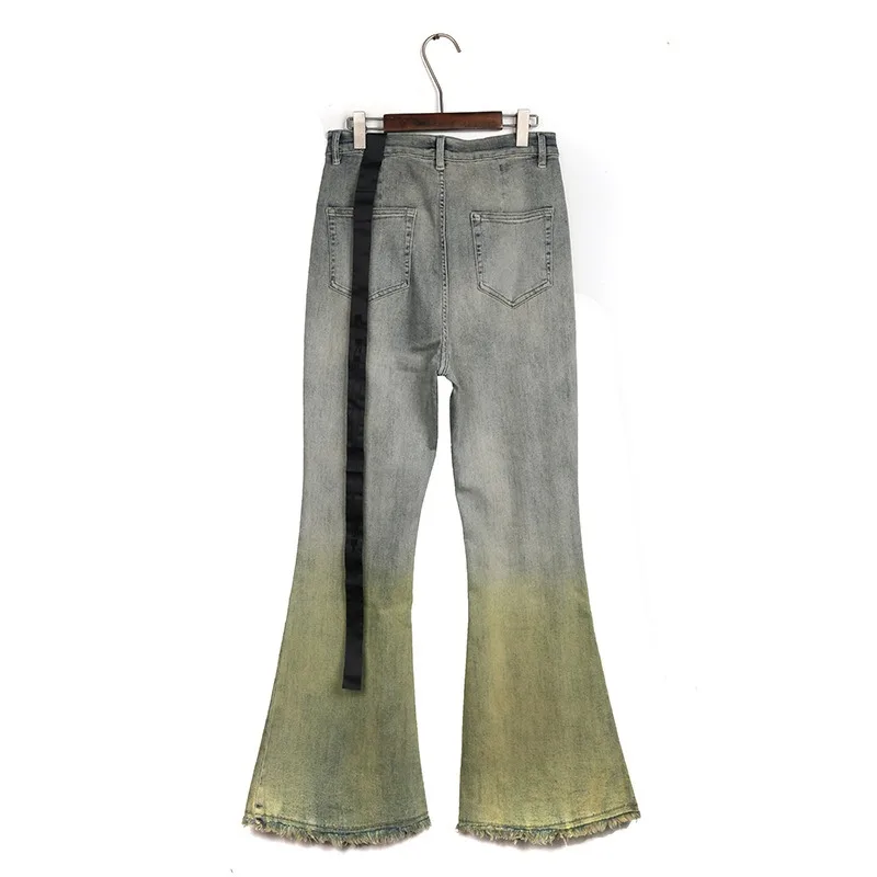 High Street Dark Style Fashion Bell Bottom Pants Men Women Casual Comfortable Vintage Jeans Male Trousers