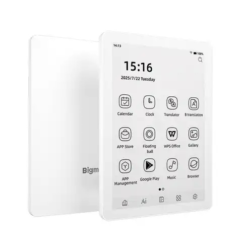 Bigme B6 6" Black & White E-Ink E-Reader, Paper-Like Display, 36-Level Adjustable Frontlight, 2GB RAM + 32GB ROM, Android 14 OS