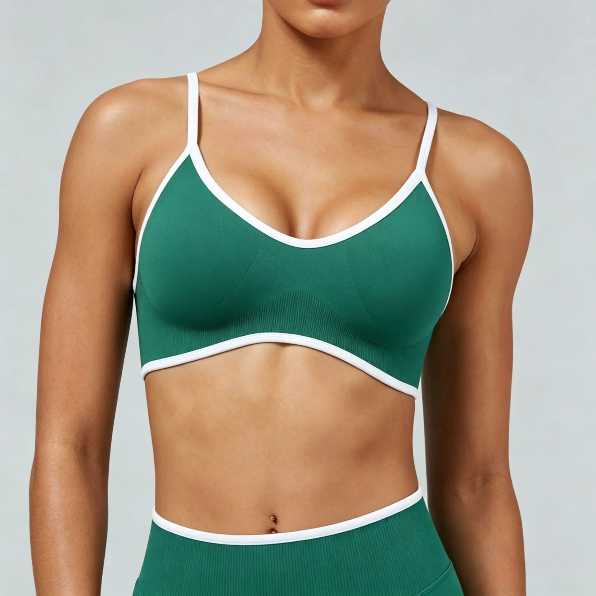 Contrasting Sling Sports Underwear Shockproof Yoga Bra Outdoor Fitness Yoga Top Sports Vest Women