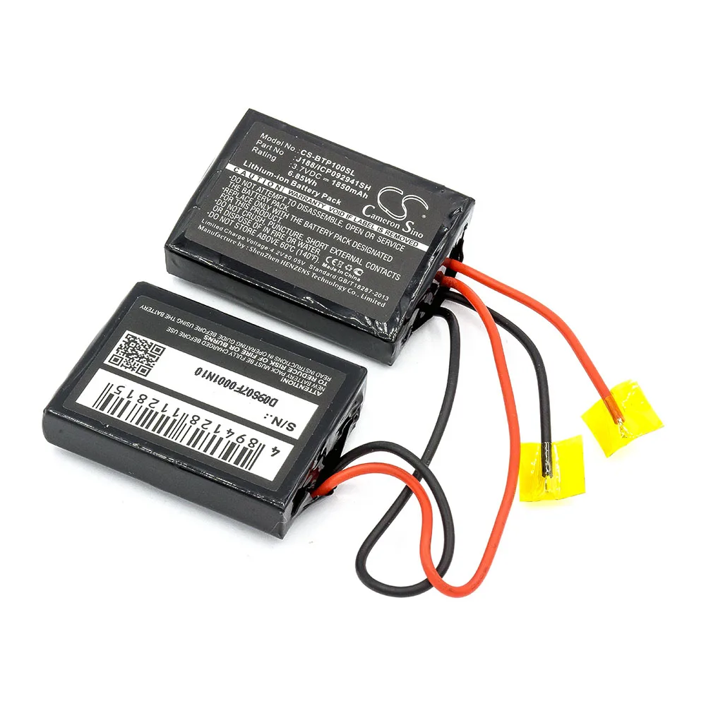 

Speaker 2000mAh /7.40Wh Battery For Beats J188/ICP092941SH Pill 1.0 Color Black Volts 3.70V