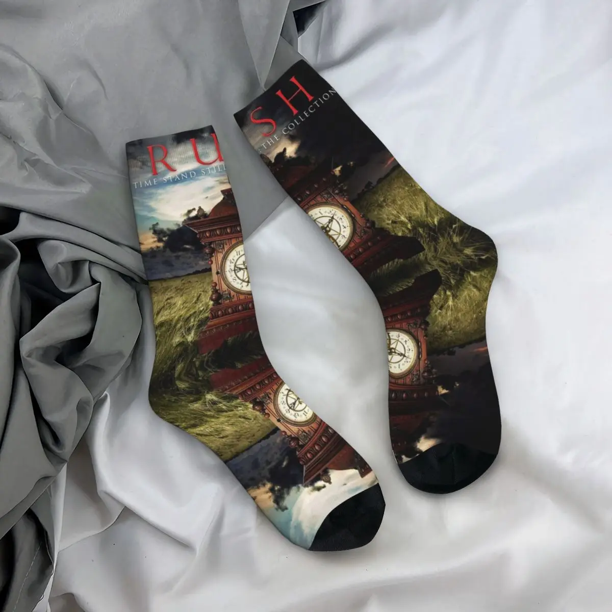 Chaussettes de Compression Rétro pour Homme et Garçon, Style Hip Hop, Amusant, Elin, Unisexe, R-Rush, Street Style, Motif Imprimé, Drôle, Nouveauté, Happy Crew