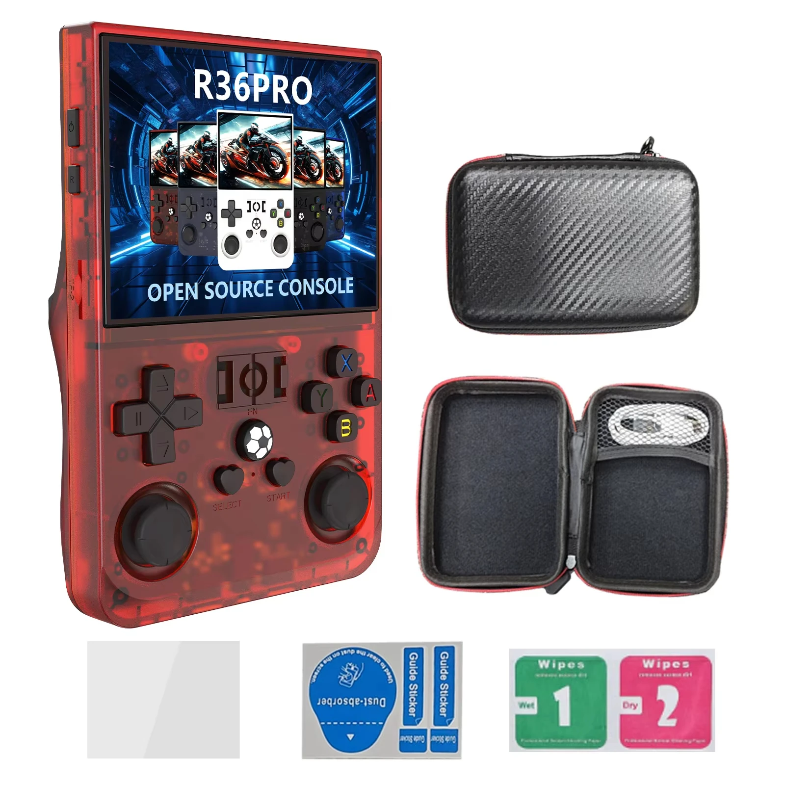 R36PRO Retro Handheld Game Console Linux System 3.5 Inch IPS Screen Portable Pocket Video Player Dual Joystick 64GB 128GB Games image 3