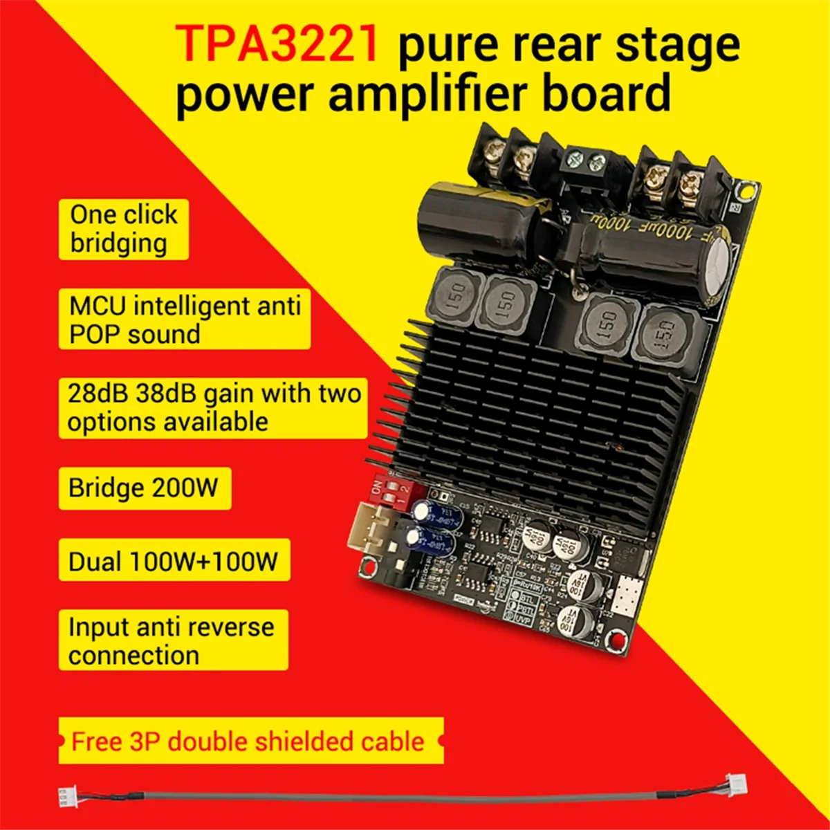 デジタルアンプボード,ZK-2001,2.1チャンネル,Bluetoothサブウーファー,2x100w 200w,tpa3221