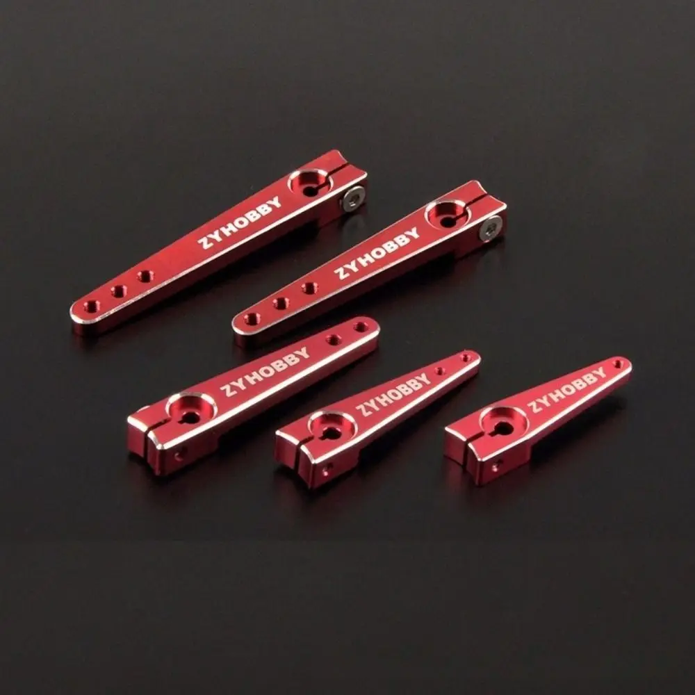 New Aluminum Alloy CNC Servo Arm 25T 1/1.25/1.5/1.75/2 Inch Servo Swing Arm Red Black Durable Steering Horn for RC Airplane