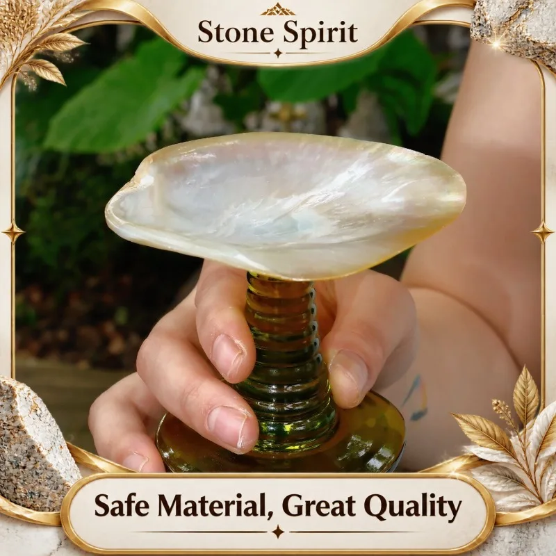 Unique Natural Shell Wine Glass & Jewelry Stand,Multifunctional High Foot Goblet Trinket Dish,Handmade Boho Home Decor Gift Box