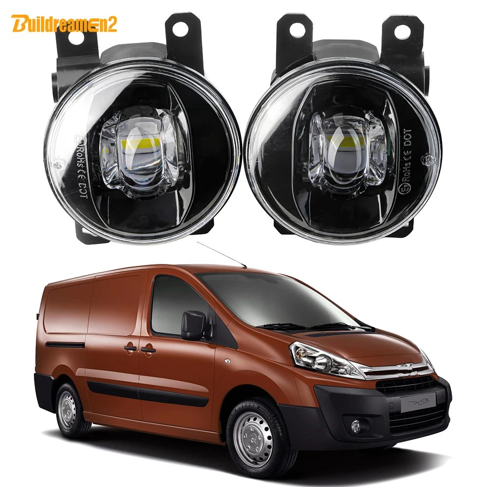 2 Pieces LED Fog Light 30W H11 Car Front Lens Fog Lamp Accessories For Citroen Jumpy Box 2010 2011 2012 2013 2014 2015