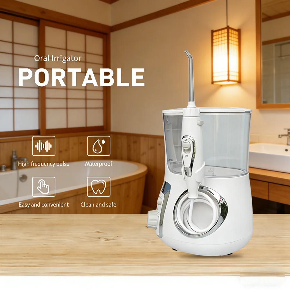 

Electric Teeth Cleaning Water Flosser 800ML Desktop, 10 Modes Adjustable Dental Oral Irrigator, Prevent Tooth Decay