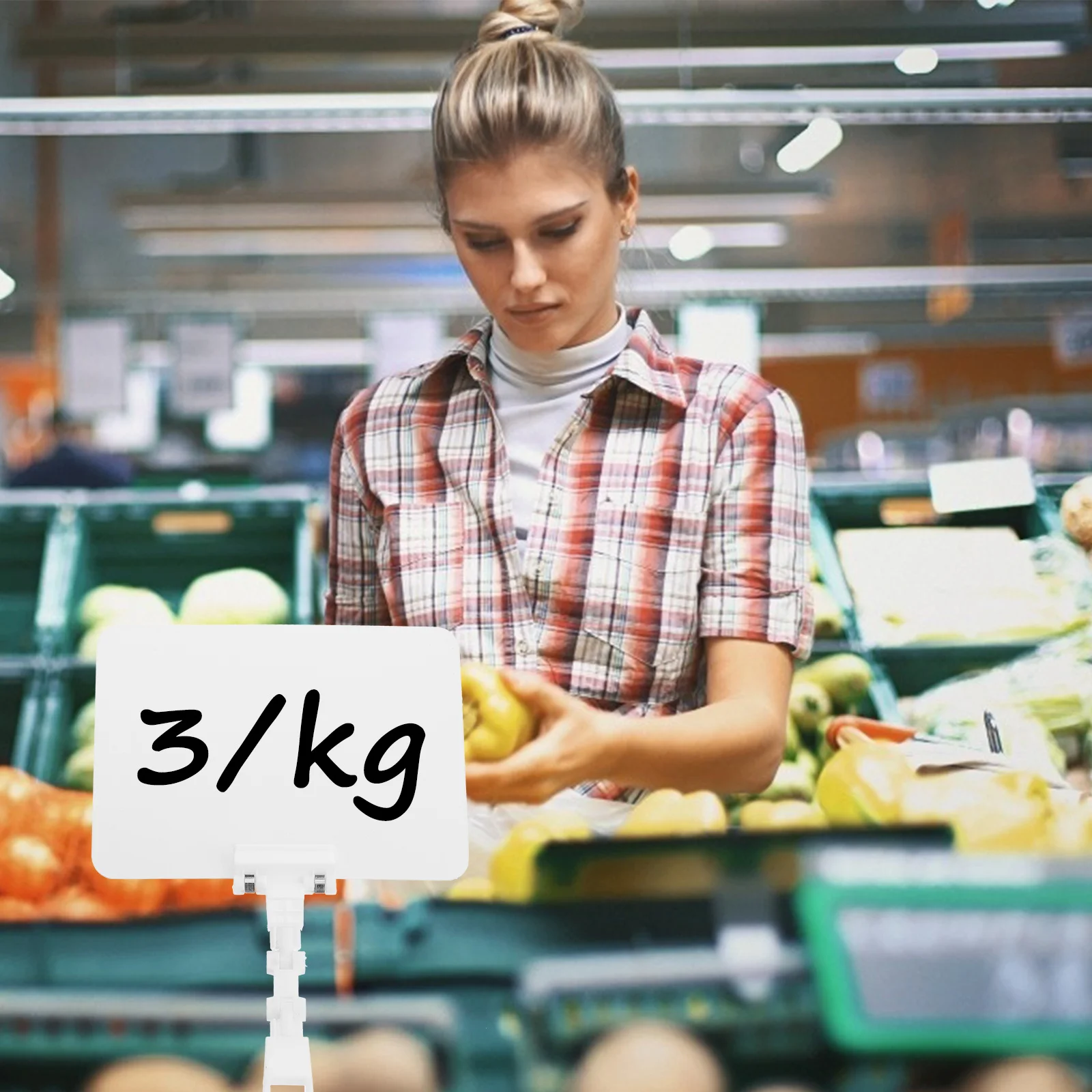 

10Pcs Mechanical Clamps Professional Price Tag Holder Plastic Label Stand Display Rack Suitable for Advertising