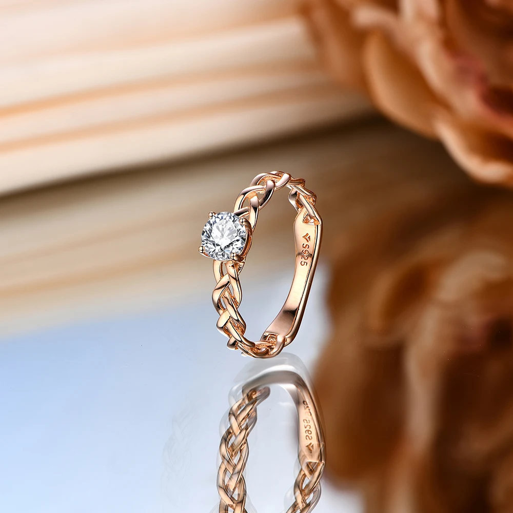 ATTAGEMS Round Cut 5.0mm Moissanite Ring for Women Men Solid 925 Sterling Silver Engegament Wedding with Certificate Gifts New - Image 3