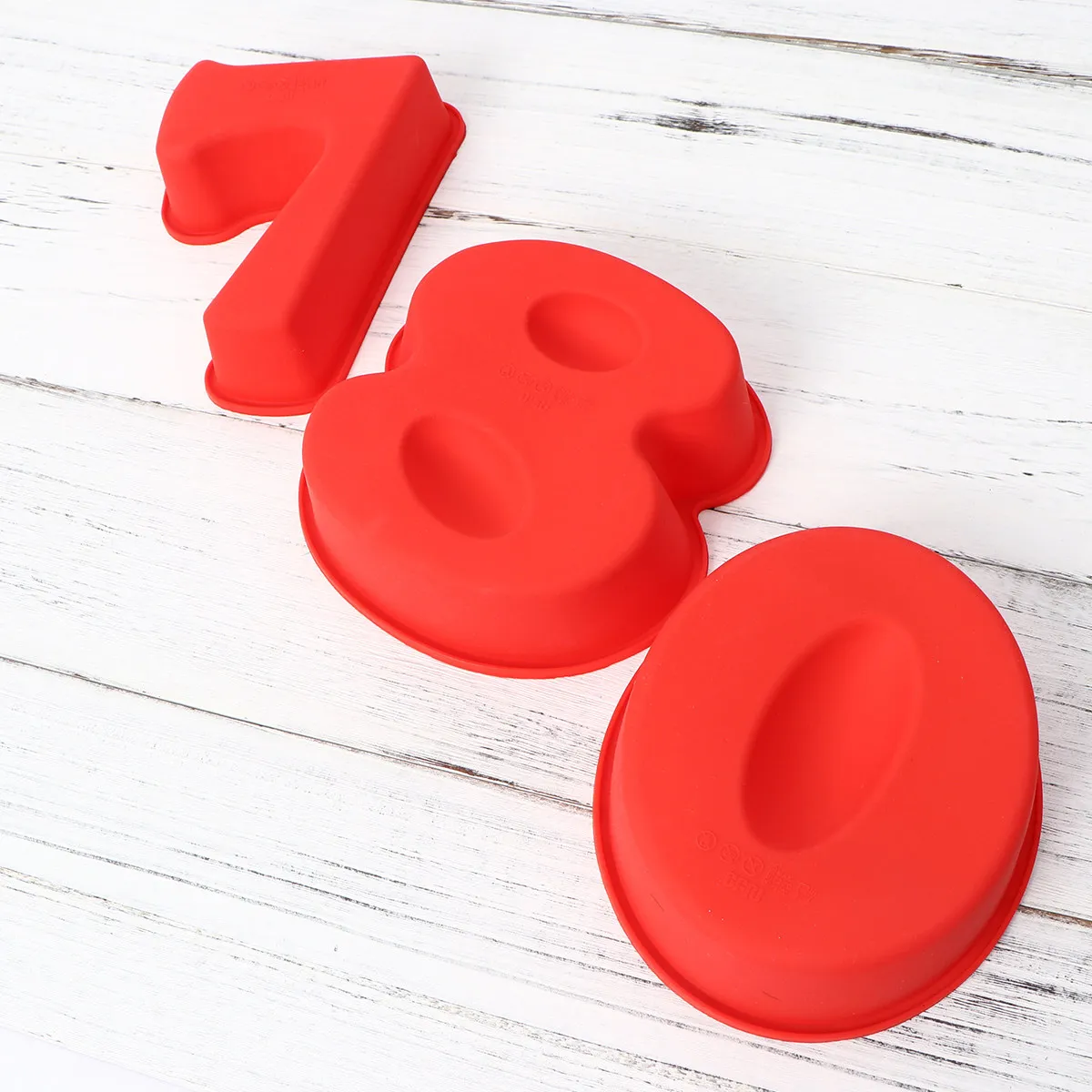 9Pcs Silicone Number 0-8 Cake Mold Set Nonstick Heat Resistant Reusable Chocolate Dessert Decorating Tool for Wedding Birthday