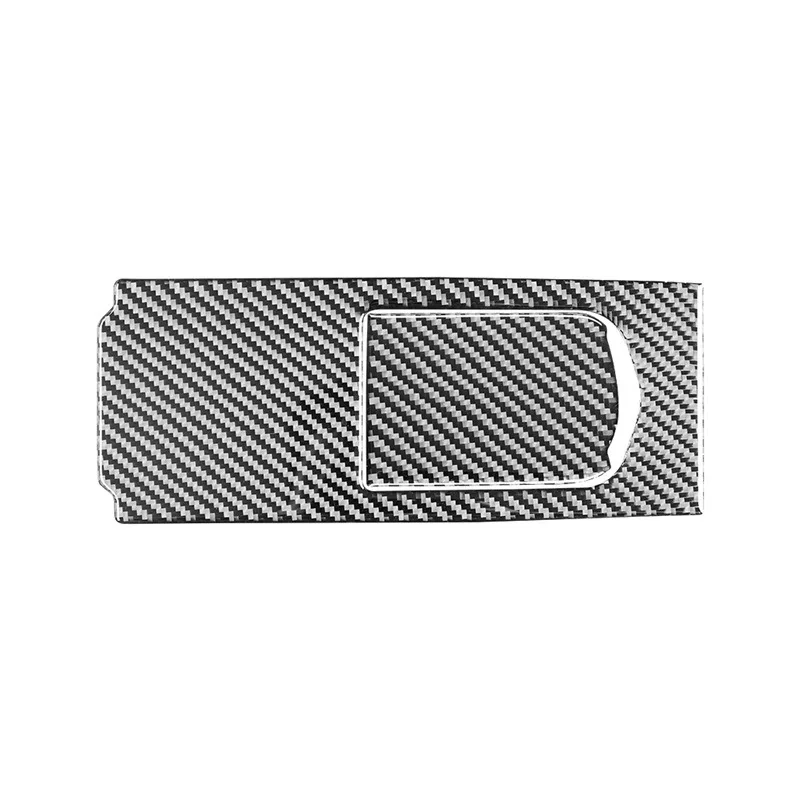 Para Porsche Paramela 2010-2017 fibra de carbono compartimento central trasero de coche caja de almacenamiento Panel embellecedor cubierta decoración Interior pegatina