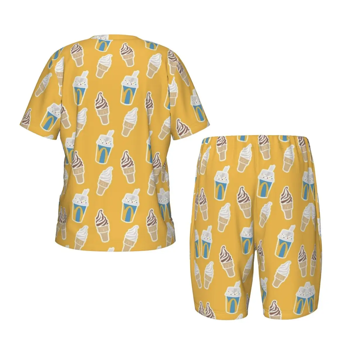 Conjunto de pijamas para niño y niña McDonald Down Tops y pantalones cortos Pijama Pijama de 2 piezas Ropa de dormir Ropa de descanso