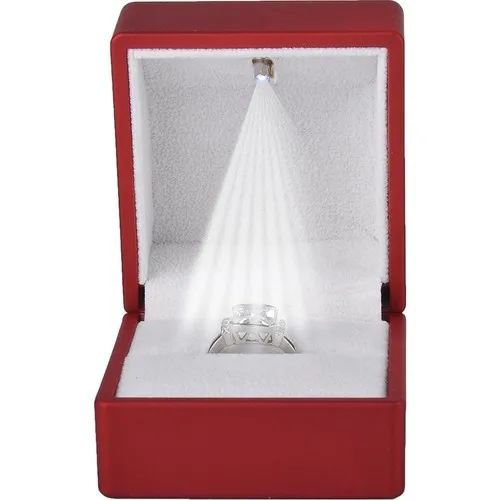 Standmarket Wood Led Ring Box Red