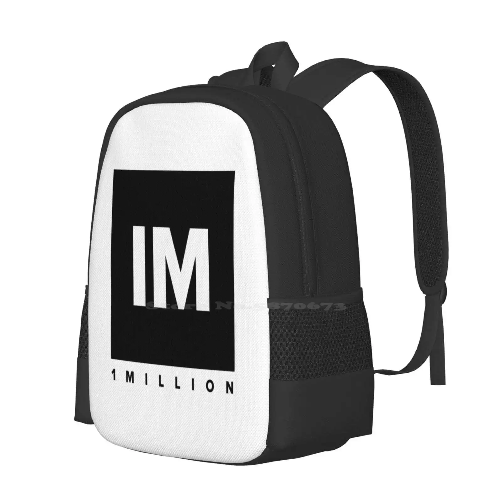 1 Million Dance Studio Logo ( Black Version ) Bag Backpack For Men Women Girls Teenage 1 Million 1million Dance Studio Seoul