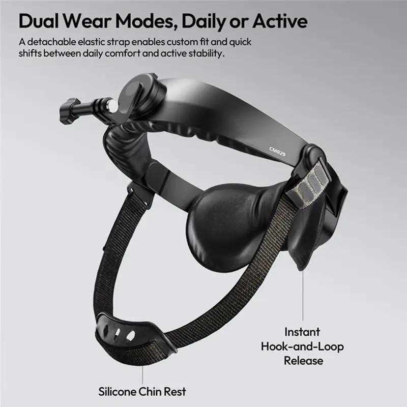 N91R-CM029 01 Mount For Action Cameras& Smartphones-For DJI And Gopro-Head Strap Design For Cycling And Hiking Adventure