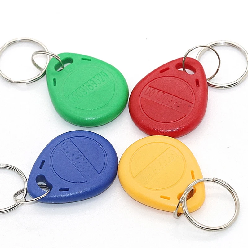 10pcs 125khz RFID Proximity Keychain TK4100 Card Tag Key Keyfob Door Entry Access Control KeyChain Token RFID Keyfob Read Only