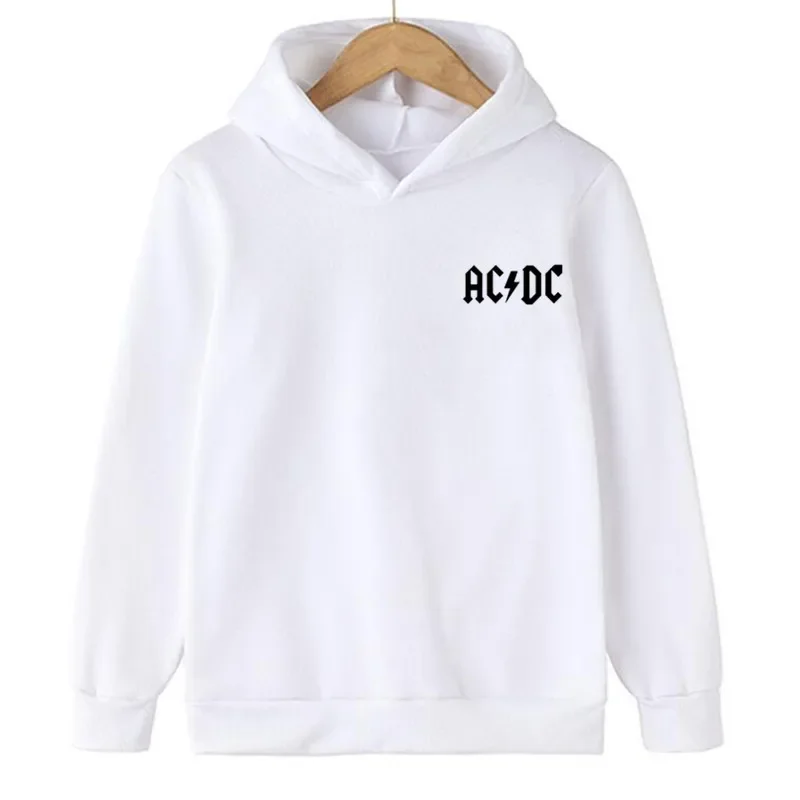 Hip Hop Fashion AC DC Children Hoodies Sweatshirt Spring Autumn Kids Hooded Top Casual Sportswear Boys Girls Hoodie Pullover