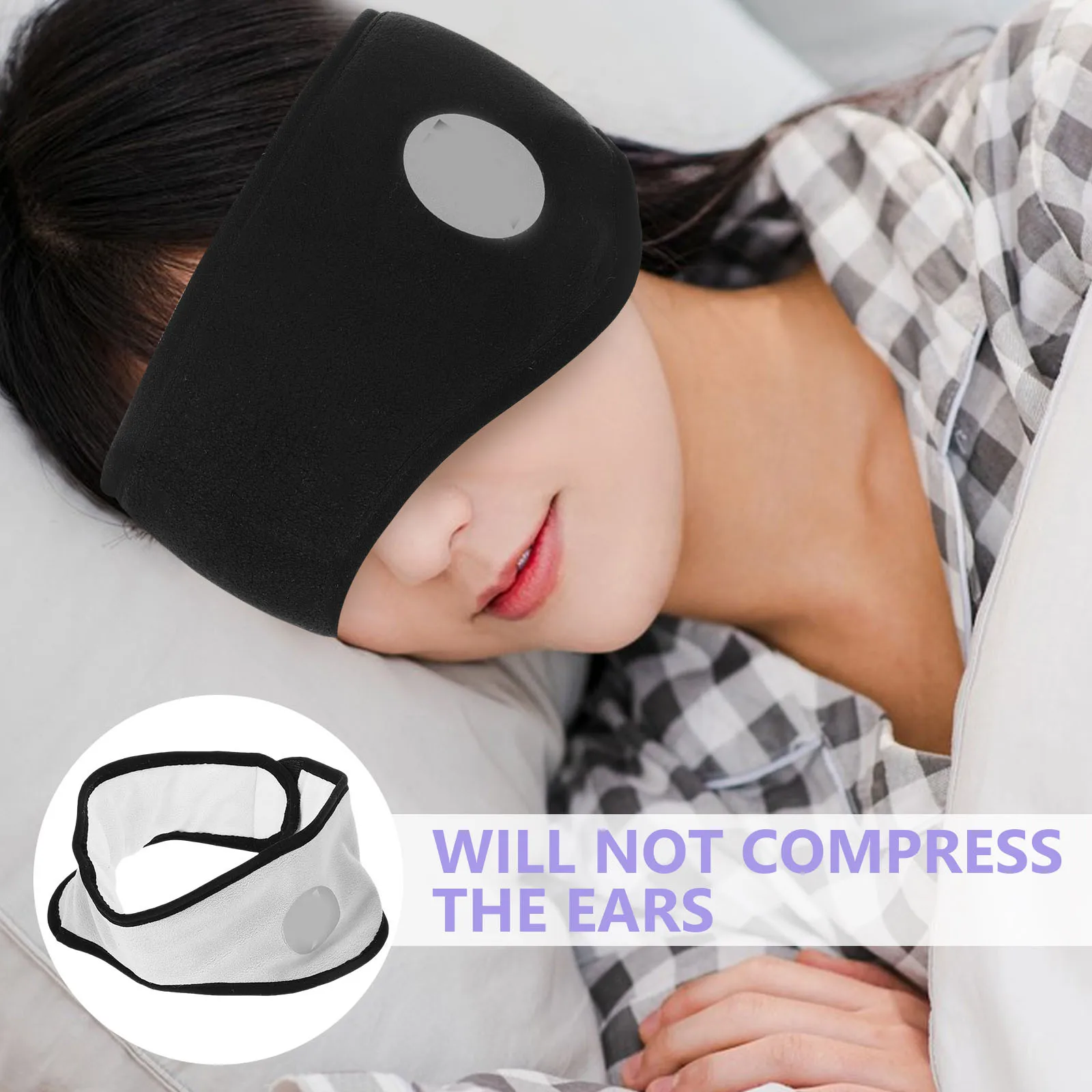 2pcs Sleep Eye Mask With Ear Muffs Adjustable Noise Cancelling For Light Blocking Sleeping Ear Cover Insulation Soft Headband