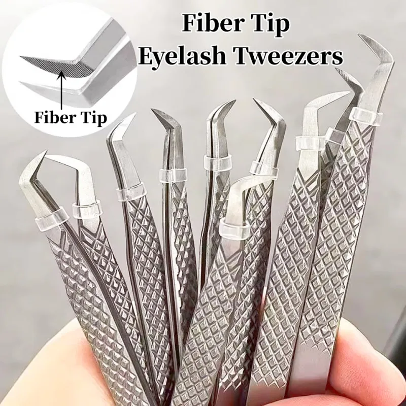 Nanometer Fiber Tip False Lash Tweezers For Eyelash Extension Mega Volume perfect close tip Boot isolation Artist Makeup Tools