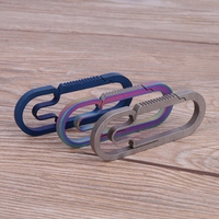 Titanium Alloy Keychain for Outdoor Camping, Carabiner, Hanging Buckle, Ho