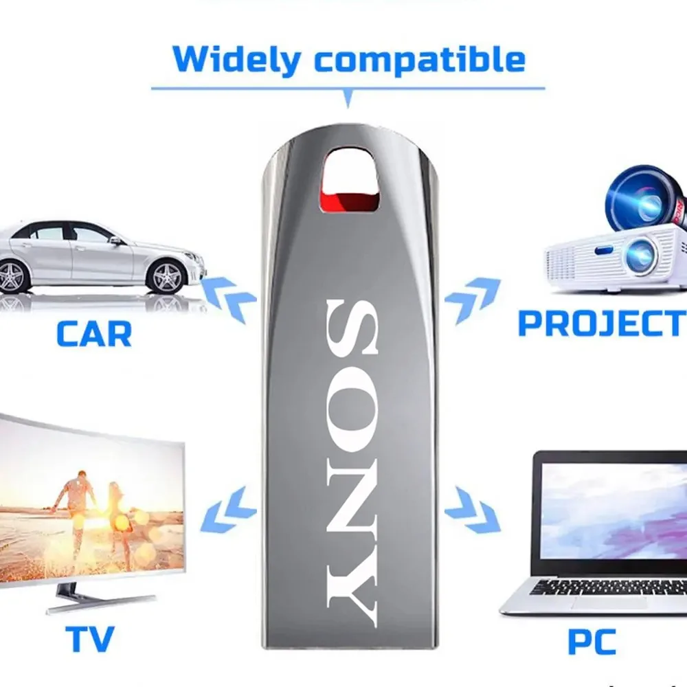 Новый оригинальный SONY 2TB USB Flash 3.0 Drive Metal Real Capacity 1TB 512GB Memory Stick Высокоскоростной флэш-диск Storage U Disk для ПК