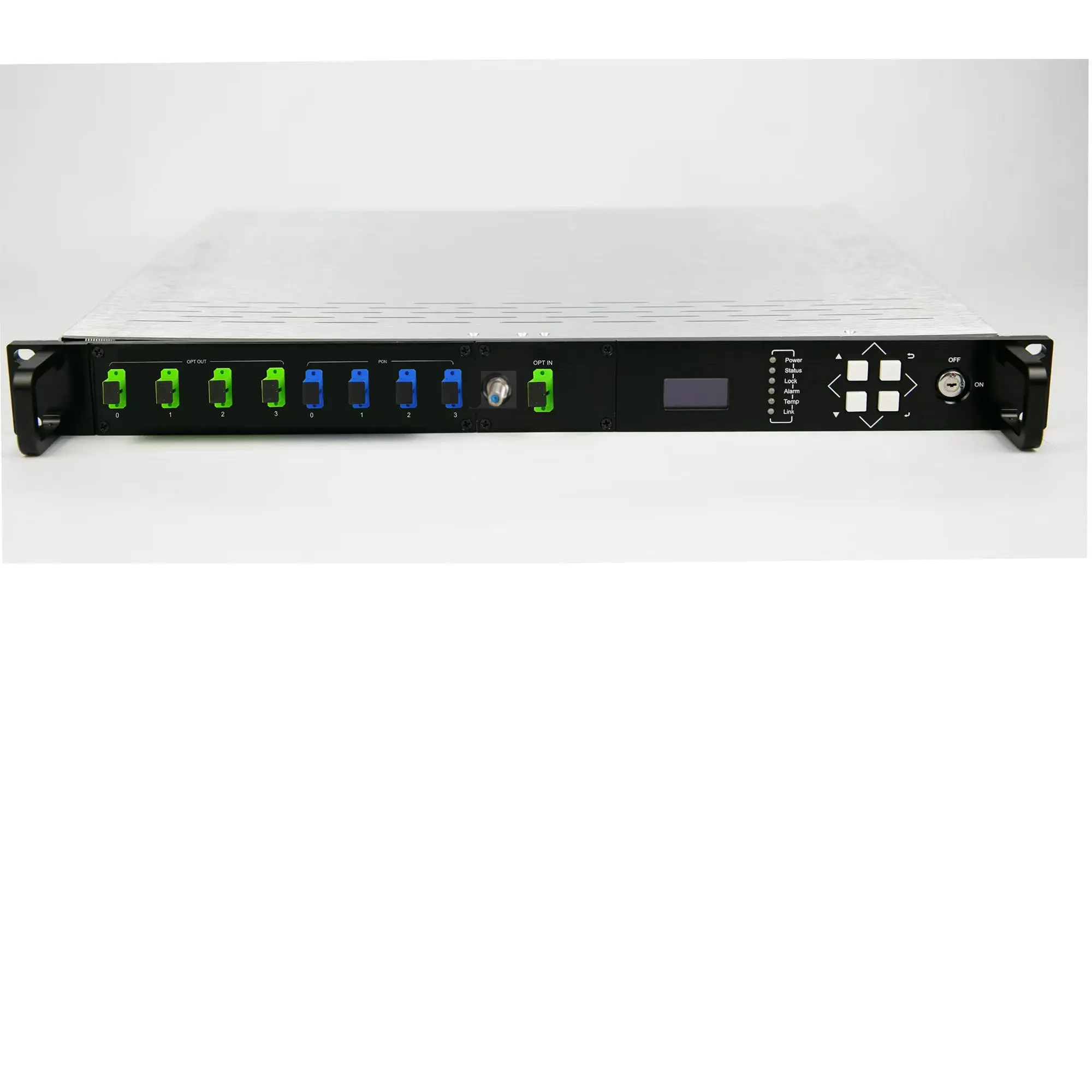 4X23db + WDM 1550nm EDFA 1U amplificador de fibra dopada de Erbio/ytterbio de alta potencia red ftth + catv + iptv
