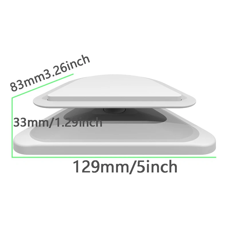 Adjustable Stand For Echo Show 5 Parts (3Rd Gen), Smart Display Magnetic Stand Mount, With 360 Degree Anti-Slip Base - White