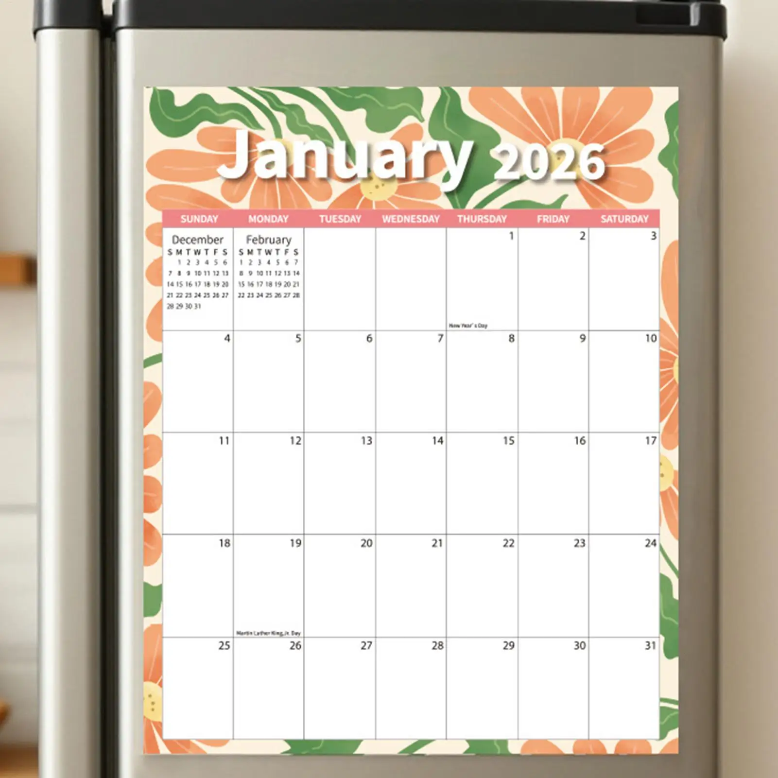 

Магнит-календарь на холодильник, 2026, перфорационный календарь, 12 месяцев, защита от пятен, магнитный график, обратный отсчет, перфоратор для школы