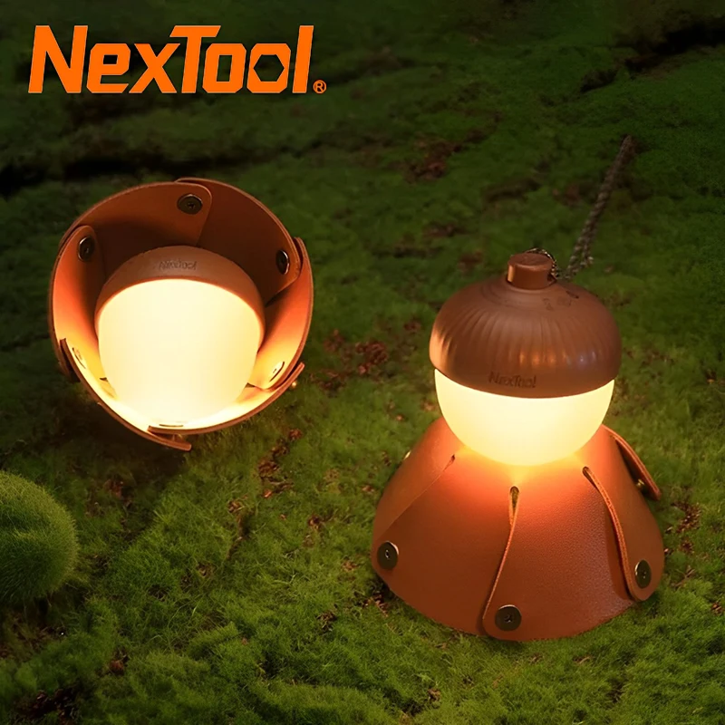 NexTool Pinecone Light Outdoor Camping Light Home Night Lamp Dual Color LED Beads DIY Adjustable Strap Portable Bivouac Light