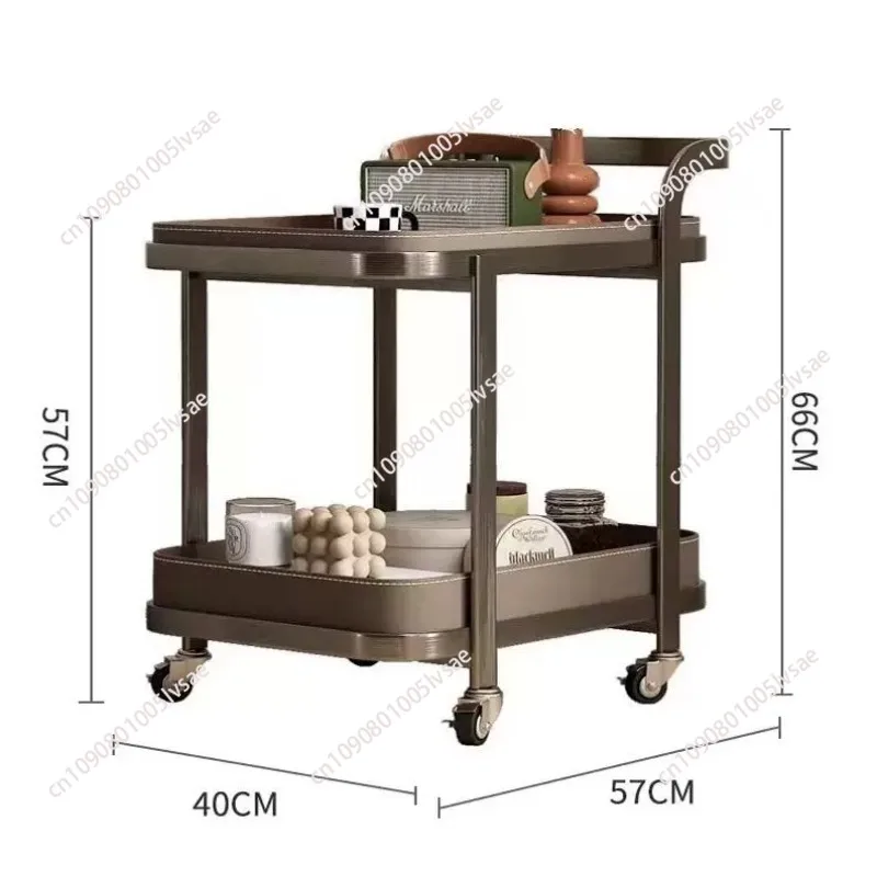 trolley coffee table living room home corner table bedside table with wheel rack
