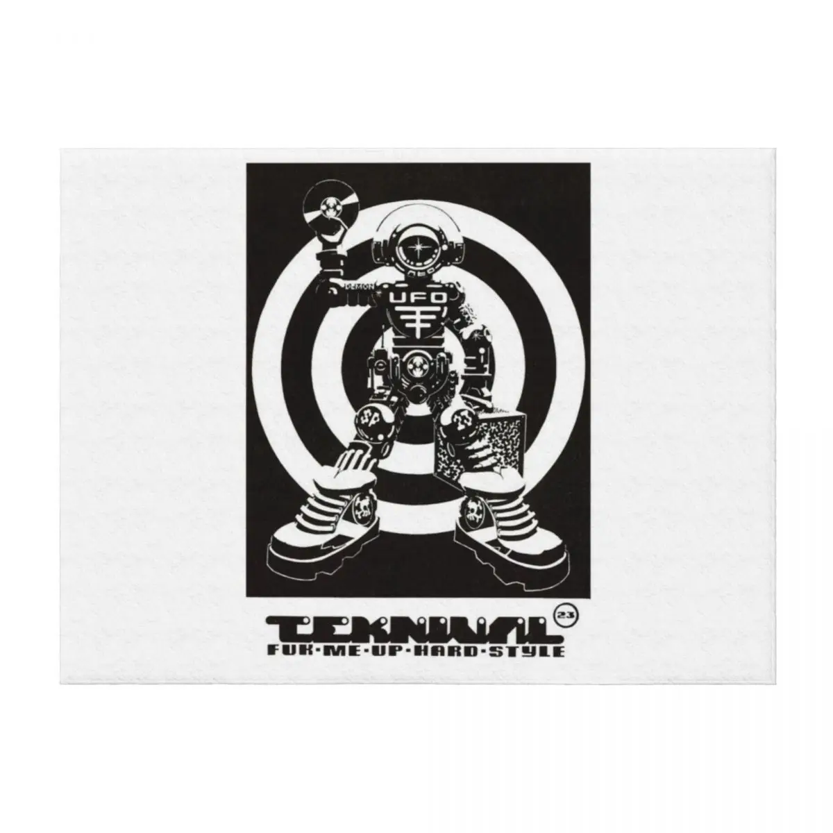 

Spiral tribe UFO Teknival flyer Throw Blanket Flannel sofa bed Decorative Sofas Blankets
