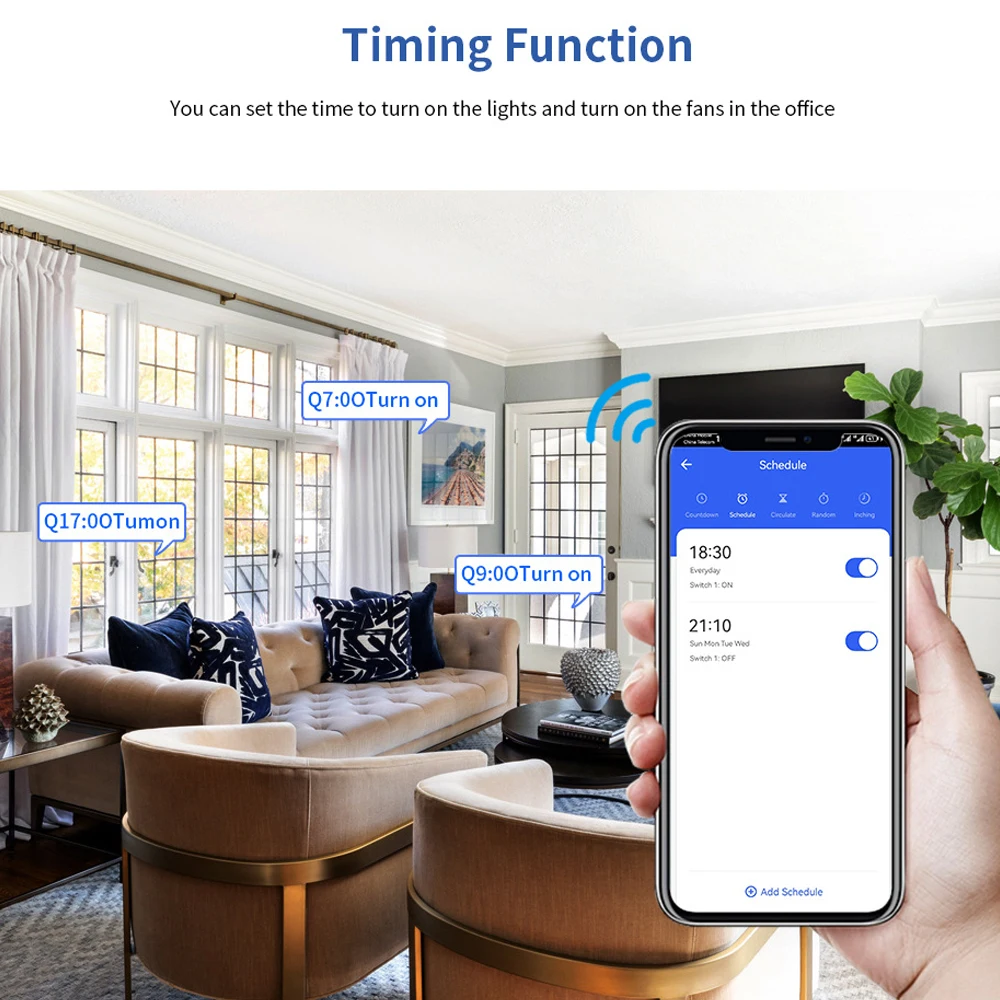 Immagine 4: Tuya WIFI Modulo interruttore Interruttore RF433 Controller on-off Controllo remoto APP per cellulare Compatibile con Google Home,