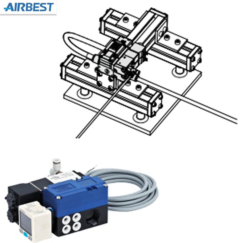 

Многоступенчатый вакуумный генератор AIRBEST AZX20/30-N-P с разрушающим вакуумным клапаном для большого расхода