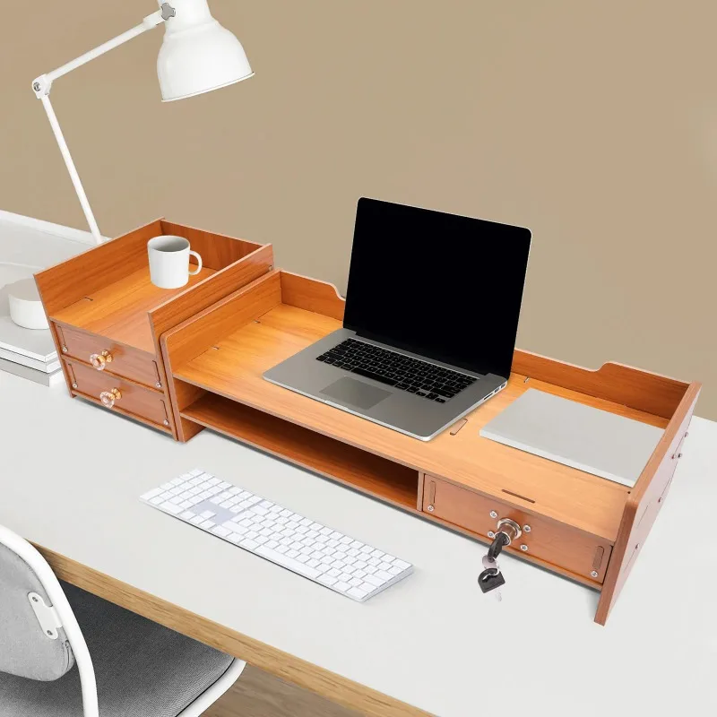 Computer monitor height rack support bottom, office supplies desktop storage box, keyboard sorting shelf, sturdy and durable
