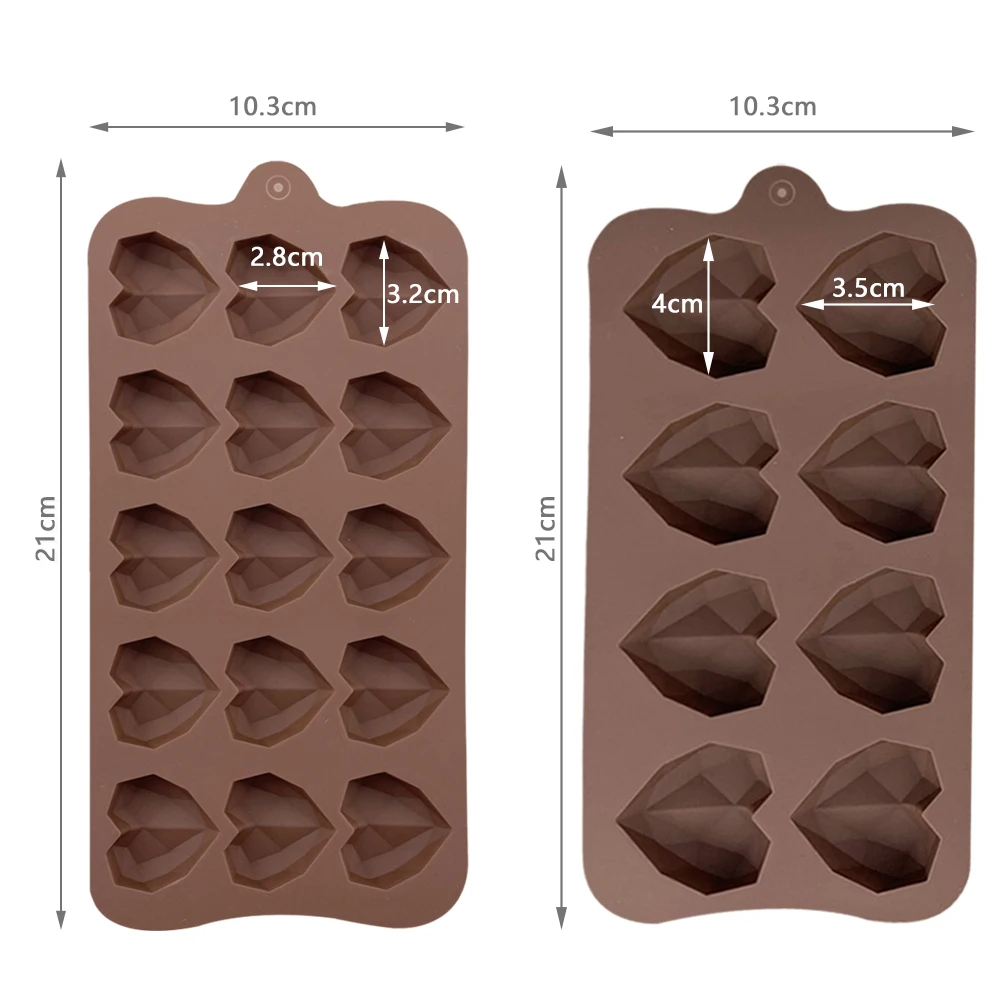 Love Mold Silicone Baking Accessories DIY Chocolate Candy Molds Fudge Cupcake Decorating Supplies Baking Tools Cake Molds