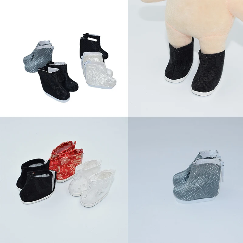 

20cm Retro Baby Doll Boots Doll Shoes 5cm Plush Doll Toys Accessories Chinese Ancient Dragon Boots for EXO Star Toy Kids Gifts