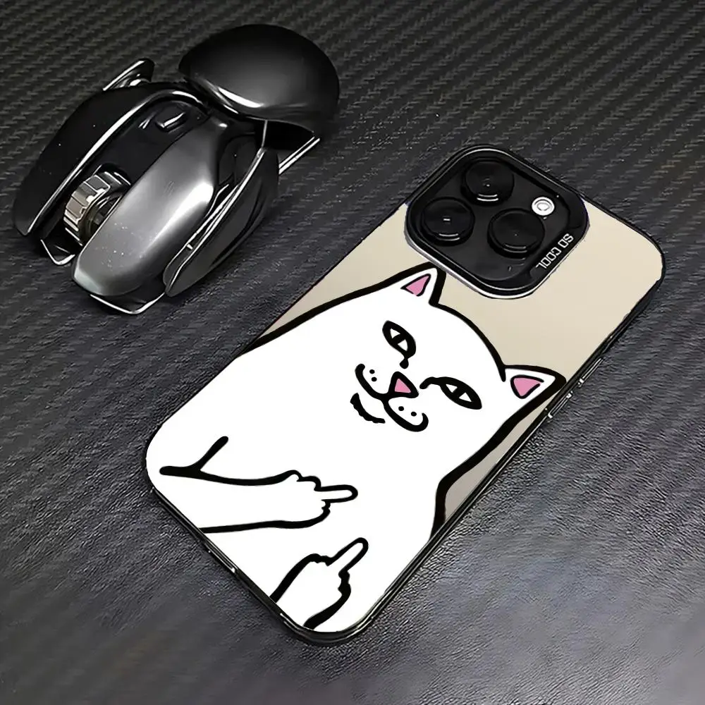 Чехол для телефона с забавным рисунком кошек для iPhone 16, 15, 14, 13, 12, 11 Pro/Max/Plus, противоударная задняя крышка с защитой от отпечатков пальцев